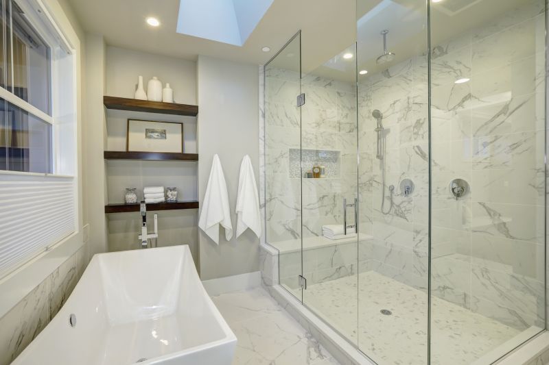 Luxury Shower with Frameless Glass