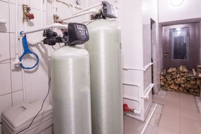 Water Softener System in a Basement